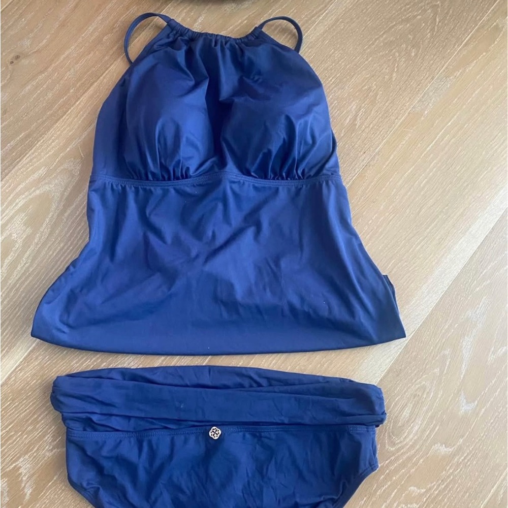 Lands' End Blue Bikini Swimwear